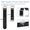 thumbnail image 2 of jesticaly Cloth Durable Smartwatch Band Replacement Strap Compatible With Men S Sports Watches Comfortable pure black No.2, 2 of 6