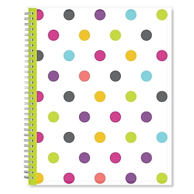 2026-2027 Blue Sky Teacher Dots 8.5" x 11" Academic Weekly & Monthly Planner, Plastic Cover (100330-A27)