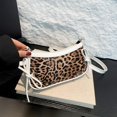 thumbnail image 3 of Bolso de mano con lazo y estampado de leopardo para mujer, moderno, de un solo hombro, estilo baguette francés, para primavera de 2025, 3 of 5