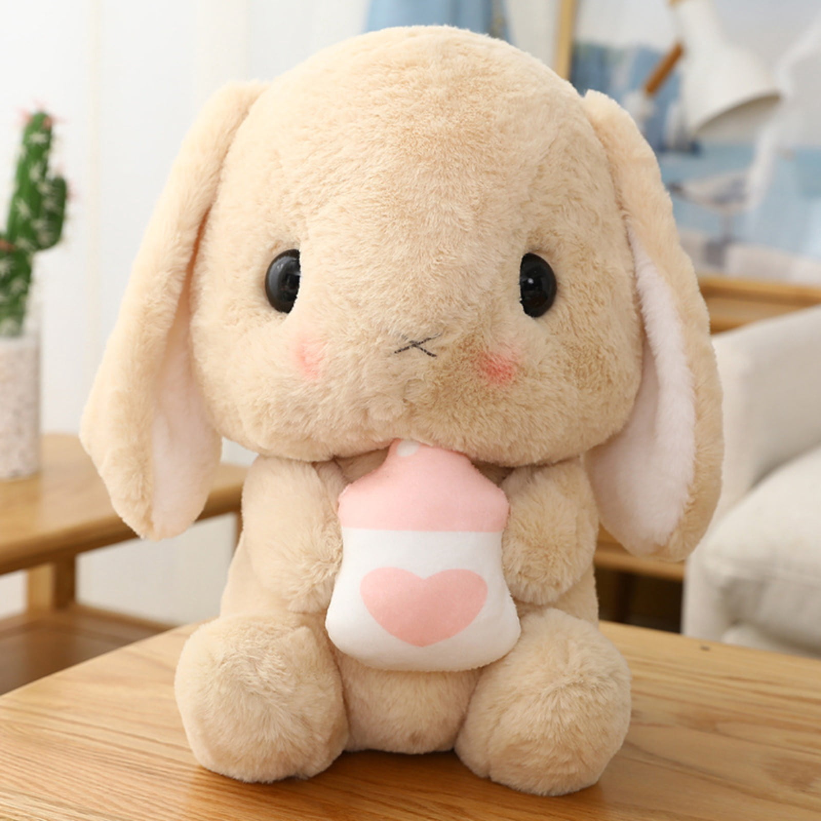 Long Ear White Bunny Plush Toy Soft Stuffed Rabbit Doll Decorative Gift