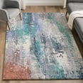 thumbnail image 6 of Addison Rugs Mayfield Premium Machine Washable Transitional Abstract Teal Rectangle Rug, 10' x 14', 6 of 6