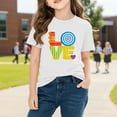 thumbnail image 6 of Piuwrlz Girls Short T-Shirts Kids Graphic Shirts Tops Cotton Pullover White Size 7 Years, 6 of 10