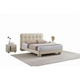 thumbnail image 2 of American Eagle  B-D083-W-F Modern White Cream Faux Leather Full Size Bed, 2 of 5
