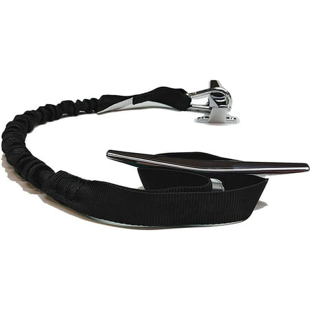 

Boat Lines & Dock Ties Bungee Boating Dock Ties One Loop and Hook Pack of Two Made in USA (Black 30 inch with Hook and Loop)