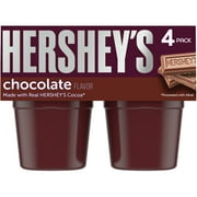 Hershey's Chocolate Pudding Cups Snack, 4 Ct Cups