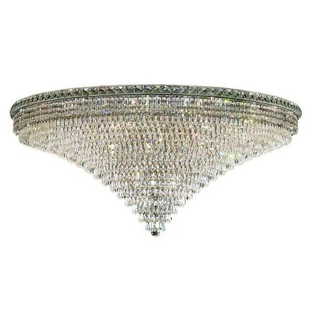 pwg lighting - lighting by pecaso 2148f48c-rc karci heirloom handcut crystal flush mount, chrome