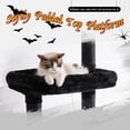 thumbnail image 5 of Gothic Cat Tree, 98.4-110.2 Inches Floor to Ceiling Cat Tree-Adjustable Height, Tall Cat Climbing Tower for Cats Large Adult with Scratching Post, Cat cando, Black and Red 0MPJ091BR, 5 of 9