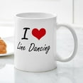 thumbnail image 3 of CafePress - I Love Line Dancing Mugs - 11 oz Ceramic Mug - Novelty Coffee Tea Cup, 3 of 4