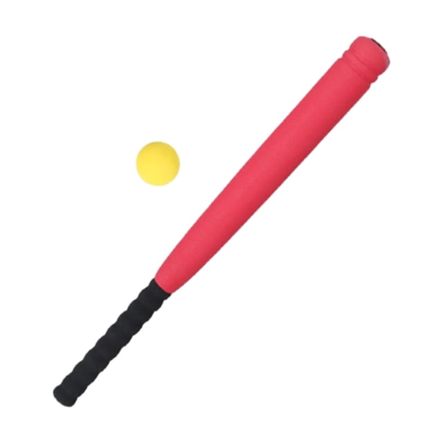relayinert Ensemble de Batte et Balle de Baseball 21 Jeux de Baseball Rouges Jouet Éducatif Léger Pouce Rouge 54cm