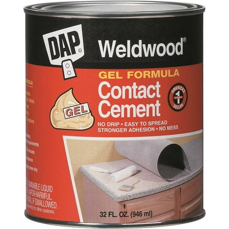 Weldwood 25312 Contact Cement, 1 qt, Can, Tan, Gel