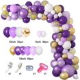 thumbnail image 3 of Kit de Arco de Globos, 129 Piezas Decoraciones de Fiesta de látex Rosa Púrpura y 4d Champaign Gold Foil Kit de Guirnaldas de Globos Arco para Boda Baby Shower Fiesta de cumpleaños. Afortunado Sencillez, 3 of 5