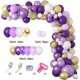 thumbnail image 3 of Kit de Arco de Globos, 129 Piezas Decoraciones de Fiesta de látex Rosa Púrpura y 4d Champaign Gold Foil Kit de Guirnaldas de Globos Arco para Boda Baby Shower Fiesta de cumpleaños. Afortunado Sencillez, 3 of 5