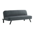 thumbnail image 2 of Serta Fletcher Modern Twin Futon, Charcoal Woven Fabric, 2 of 13