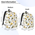 thumbnail image 2 of Yiaed Bees And Rainbows Print Laptop Backpack Travel Canvas Backpack Vintage Aesthetic Backpack for School Knapsack Plain Backpack Backpack for School-Small, 2 of 5