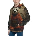 thumbnail image 2 of Disketp Jungle Meditating Panda Youth Hoodie Sweatshirt for Boys Girls Kids Pullover Hooded Classic Casual Essentials Hoodie-X-Large, 2 of 6