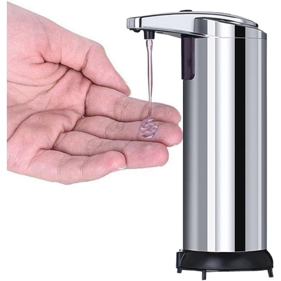 Automatic Soap Dispenser,Touchless Stainless Steel Kitchen Bathroom Soap Dispenser,IR Infrared Motion Sensor Hand Free Lotion Liquid Dispenser for Kitchen Bathroom