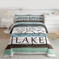 thumbnail image 2 of Homewish Vintage Cabin Full Size Comforter Sets 3-Piece for Kids Children Teens,Retro Rustic Cottage Bedding Comforter Set,Lake House Lightweight Bedding Sets,Ultra Soft Home Decor,Reversible, 2 of 8
