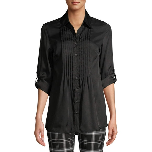 Women's Black Collared Shirts