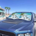 thumbnail image 2 of Binienty Sea Turtle Car Windshield Sunshade Tropical Palm Tree Sunny Beach Auto Sun Visors UV Protection Car Sun Shade Windshield Blocker Removable Automotive Accessories, 2 of 8