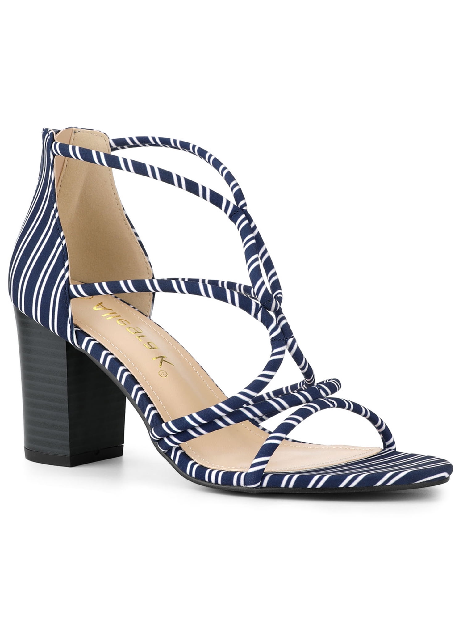 block heel shoes navy