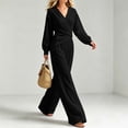 thumbnail image 4 of QSXADF Fall 2 Piece Sweatsuits Women Casual Tracksuit Set Puff Sleeve Long Sleeve Top Pants Set Fashion Casual Daily Women Fall Winter Outfits, 4 of 5