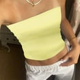 thumbnail image 4 of womens tank tops Strapless Striped Bandeau Tube Top Sleeveless Backless Casual Crop Top, 4 of 5