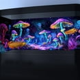 thumbnail image 2 of Blacklight Mushroom Aquarium Background UV Reactive Background Starry Sky Terrarium Background with 10 EVA Double-Sided Tape, 48X24IN, 2 of 5