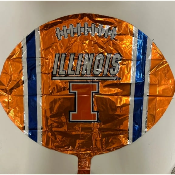 18" UNIVERITY OF ILLINOIS Football Balloon  Party Supplies Decorations Foil Mylar Balloon
