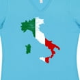 thumbnail image 4 of Inktastic Italian Map Flag Women's V-Neck T-Shirt, 4 of 5