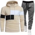 thumbnail image 4 of Men’s Hooded Sweatshirt and Jogger Pants Set Casual Long Sleeve Pullover Top with Drawstring Waistband Athletic Tracksuit Outfit, 4 of 4