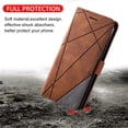 thumbnail image 6 of For Samsung Galaxy S25 FE 5G Wallet Phone Case With Card Holder Magnetic Closure Folio Splicing PU Leather Flip Case,Brown,For Galaxy S25 FE 5G, 6 of 7