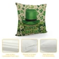 thumbnail image 4 of Nawypu  Nice Sister Gift Happy St Patricks Day Watercolor Lucky Shamrocks Clover With Green Hat Body Burlap Throw Pillow Case Pillowcase Cushion Cover Sofa Decorative Rectangl, 4 of 5