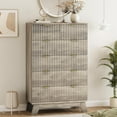 thumbnail image 7 of FANRAL Tall 6 Drawers Dresser Fluted Dresser for Bedroom,Wooden Chest of Drawers Modern Dresser for Closet,Gray Dresser, 7 of 7