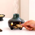 thumbnail image 3 of Naiovety Bonito quemador de incienso Palo, porta incienso de cerámica, elaborado con esmero para realzar cualquier espacio. Aromaterapia y Aceites Esenciales verde, 3 of 6