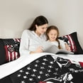 thumbnail image 5 of Manfei Teen Boys Dirt Bike Bedding Comforter Set 2pcs, Grunge USA Flag Twin Comforter Sets, Extreme Sport Bedding Set, Luxury Bedroom Decor, 5 of 8