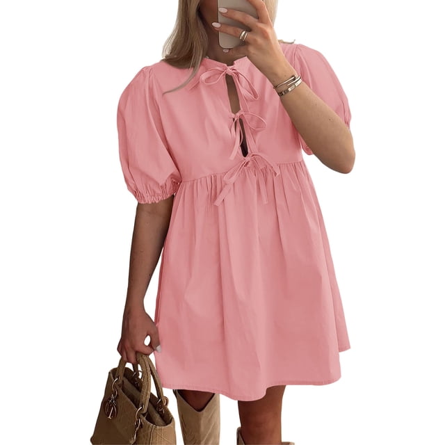 Vestido PRETTYGARDEN para mujer, casual, estilo A, de verano, con bolsillos