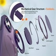 thumbnail image 6 of Ring Case for iPhone 15,Compatible with MagSafe with 360° Ring Stand Shockproof Protection Cover Case for iPhone 15 Purple, 6 of 12