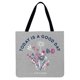 thumbnail image 2 of Tote Bag Flores-Gran Capacidad Lino, 2 of 2