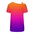 thumbnail image 5 of LOVZFMLL Women's Summer Tops Printing Off-The-Shoulder Halter Short Sleeve Button-Up Blouse, 5 of 5