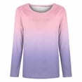 thumbnail image 7 of Staron Women Vintage Printed Sweaters Round Neck Long Sleeve Casual Soft Lightweight Fall Pullover Tops Pink XL, 7 of 7