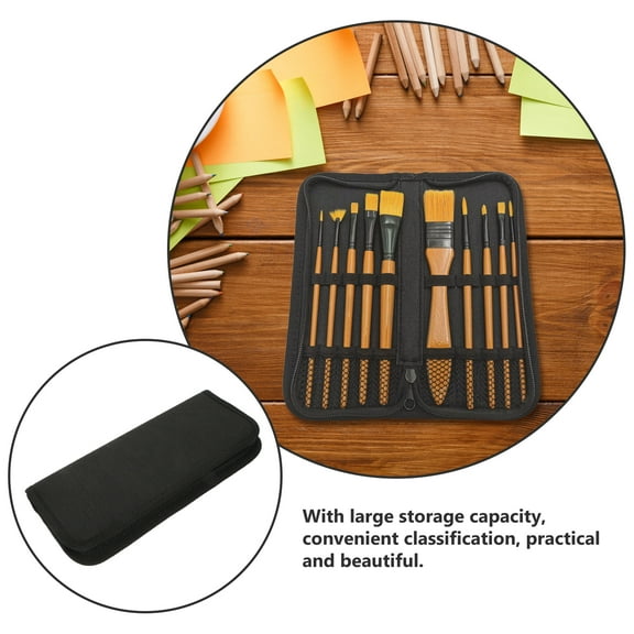 Stri Painting Brush Bag Oxford Cloth Paint Brush Holder Portable Drawing Brush Storage Bag