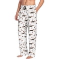 thumbnail image 3 of Kdxio Dachshund Dog Print Men's Sleep Pajama Pant Lounge Pants with Pockets, 3 of 8