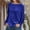 Blue, variant on Idoravan Long Sleeve Shirts for Women,Ladies, Fashion Women Pullove Solid Long Sleeve Casual Shirt Blouse Tops Blue XXL