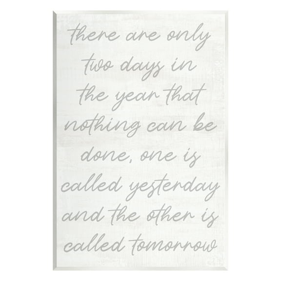 Stupell Motivational Yesterday & Tomorrow Phrase Inspirational Painting Wall Plaque Unframed Art Print Wall Art