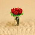 thumbnail image 3 of SPRING PARK 1/12 Scale Dollhouse Miniature Rose Flower in Glass Vase Room Table Decor Toy, 3 of 7