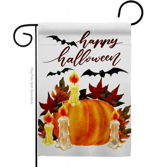 Ornament Collection G192667-BO 13 x 18.5 in. Halloween Candlestick Garden Flag with Fall Double-Sided Decorative Vertical Flags House Decoration Banner Yard Gift