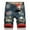 Red, variant on JNGSA Men's Ripped Denim Shorts & Jeans Micro Inelastic Shorts Zipper Regular Fit Jeans Shorts Classic Fit Biker Shorts Black L