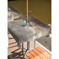thumbnail image 2 of Outdoor Table Cloth with Umbrella Hole and Zipper, Brown Ombre Waterproof Square Tablecloth 54"x54", Modern Abstract Oil Painting Art Washable Table Cover for Outside Party Patio Picnic, 2 of 8