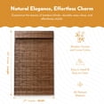 thumbnail image 4 of Radiance Cordless Blinds Shades, Bamboo Blinds for Semi-Private Light Control, Cocoa, 27” x 64”, 4 of 18