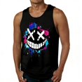 thumbnail image 2 of Tank Tops for Men Cool Ghost Face Graphic Scoop Neck Sleeveless Shirt Summer Casual Tanks Streetwear, 2 of 4